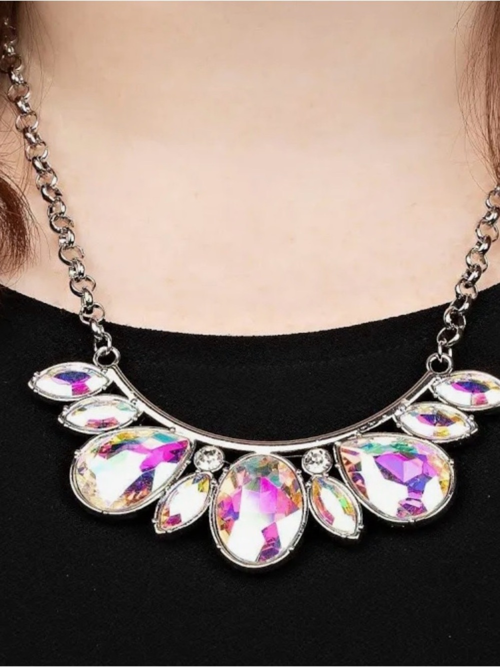 Paparazzi Never Slay Never Multi Iridescent Necklace